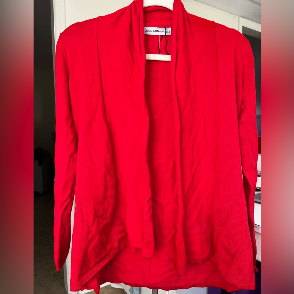 Red Zara sweater